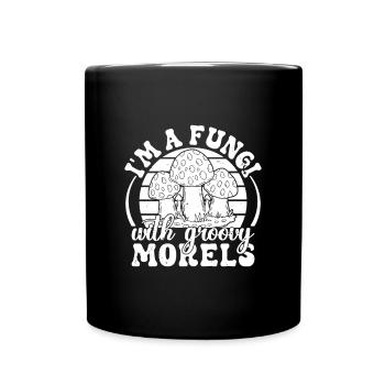 Morilles Champignons Champignons Groovy Morilles Champignon - Mug uni - noir - Devant