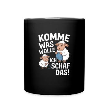 Moi, les brebis, quoi qu’il arrive, - Mug uni - noir - Devant