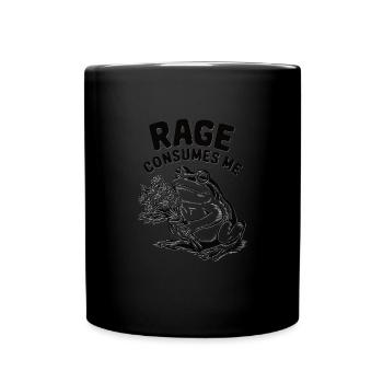 Rage Consumes Me Frosch Kröte - Tasse einfarbig - Schwarz - Vorne