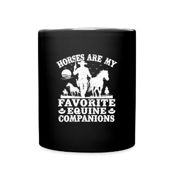 Horseback Riding My Favorite Equine Companions - Tasse einfarbig - Schwarz - Vorne
