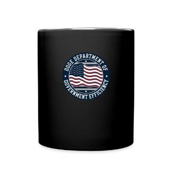 D.O.G.E. Ministry of Government Efficiency DOGE - Full Colour Mug - black - Front