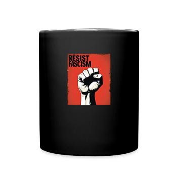 Resist fascism - Full Colour Mug - black - Front