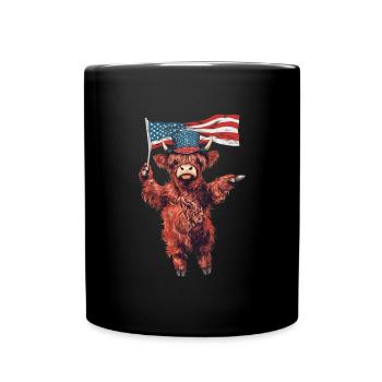 Hochlandrind - Tasse einfarbig - Schwarz - Vorne