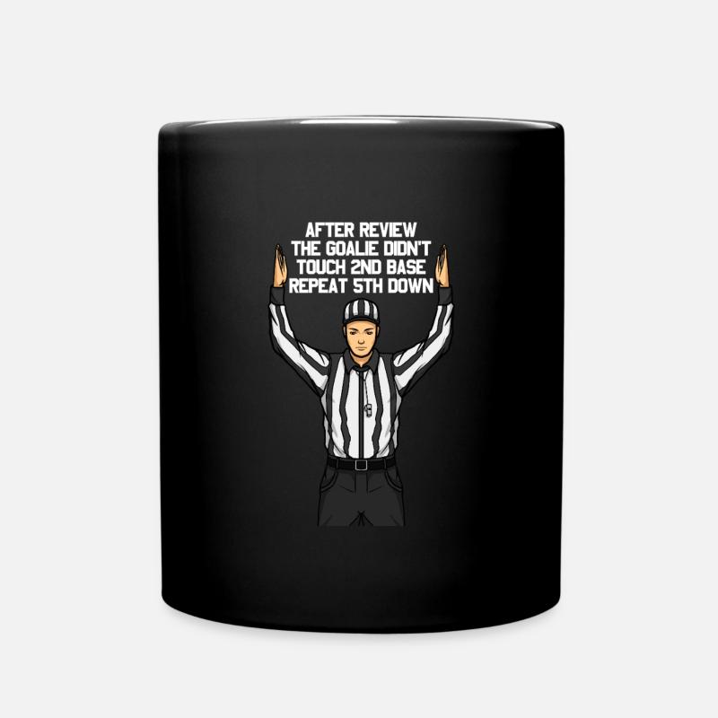 After review: Football referee, suspect - Full Colour Mug - black
