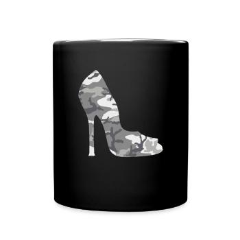 Heels Urban Camo Women's Camouflage High Heels - Full Colour Mug - black - Front