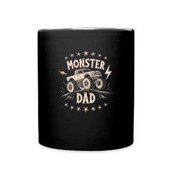 Papa monstre - Mug uni - noir - Devant