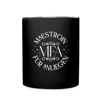 Arzthelferin Maestroin MFA - Tasse einfarbig - Schwarz - Vorne