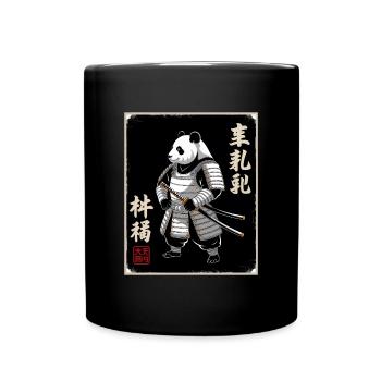 Samouraï panda en ukiyo-e japonais - Mug uni - noir - Devant