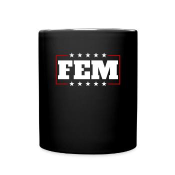 FEM - Tasse einfarbig - Schwarz - Vorne
