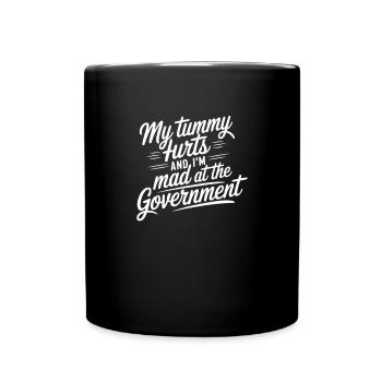 Mein Bauch tut weh und ich bin sauer auf die Regie - Tasse einfarbig - Schwarz - Vorne