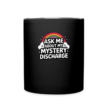 Fragen Sie mich nach meiner mysteriösen Entlassung - Tasse einfarbig - Schwarz - Vorne