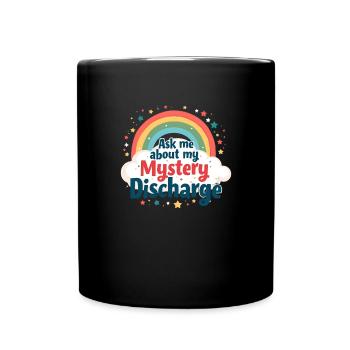 Fragen Sie mich nach meiner mysteriösen Entlassung - Tasse einfarbig - Schwarz - Vorne