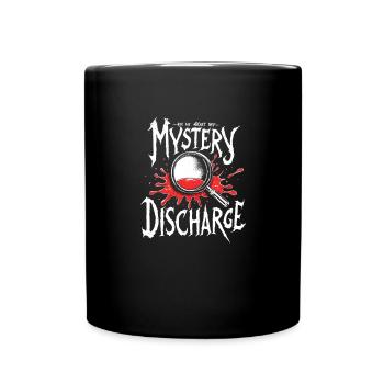 Fragen Sie mich nach meiner mysteriösen Entlassung - Tasse einfarbig - Schwarz - Vorne