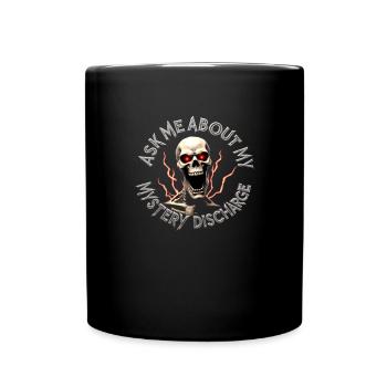Fragen Sie mich nach meiner mysteriösen Entlassung - Tasse einfarbig - Schwarz - Vorne