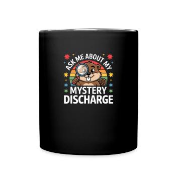 Fragen Sie mich nach meiner mysteriösen Entlassung - Tasse einfarbig - Schwarz - Vorne