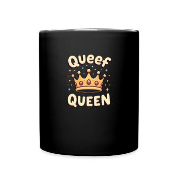 Queef Queen Damen Vulgär peinlicher Raunchy - Tasse einfarbig - Schwarz - Vorne