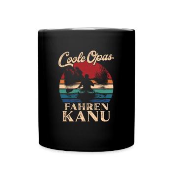 Cool Grandpas Canoeing Retro Grandpa - Full Colour Mug - black - Front
