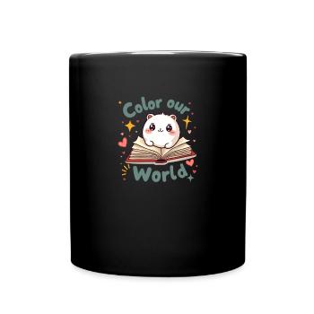Color Our World: Summer Reading BookwormS for - Full Colour Mug - black - Front