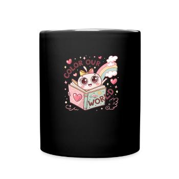 Color Our World: Summer Reading BookwormS for - Full Colour Mug - black - Front