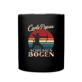 Cool Dads Shoot Bow and Arrow Dad Gift - Full Colour Mug - black - Front
