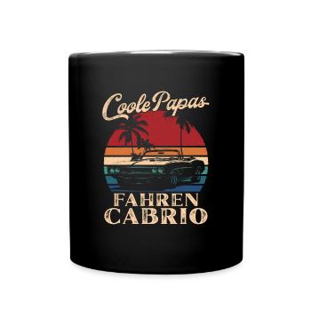 Cool Dads Driving Convertible Retro Dad Gift - Full Colour Mug - black - Front