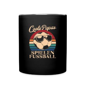 Cool Dads Playing Football Retro Dad Gift - Mug uni - noir - Devant