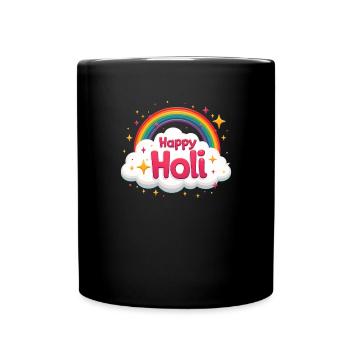 Festival der Farben Indien Hindu Happy Holi - Tasse einfarbig - Schwarz - Vorne