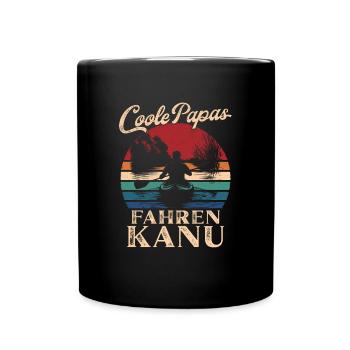 Cool Dads Canoë Rétro Papa Cadeau - Mug uni - noir - Devant