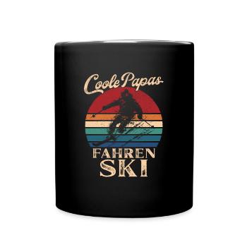 Cool Dads Ski Retro Dad Gift - Full Colour Mug - black - Front