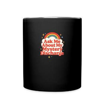 Fragen Sie mich nach meiner mysteriösen Entlassung - Tasse einfarbig - Schwarz - Vorne