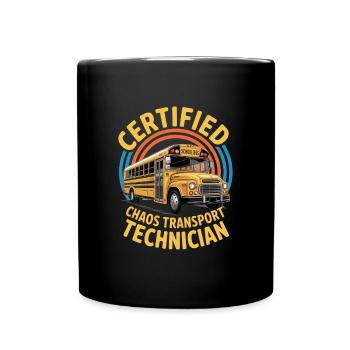 Certified Chaos Transport Technician - Full Colour Mug - black - Front
