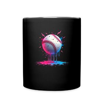 Baseball Drop Baseball Cool Teen Baseball - Full Colour Mug - black - Front