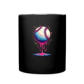 Baseball Drop Baseball Cool Teen Baseball - Full Colour Mug - black - Front