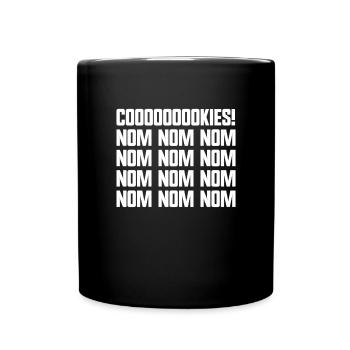 Kekse Nom Nom Nom Keksesser Keks - Tasse einfarbig - Schwarz - Vorne