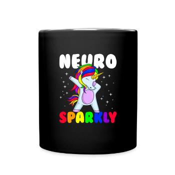 Neuro Sparkly Neurodiversität Autismus Bewusstsein - Tasse einfarbig - Schwarz - Vorne
