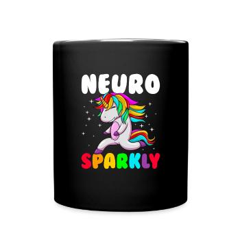Neuro Sparkly Neurodiversität Autismus Bewusstsein - Tasse einfarbig - Schwarz - Vorne