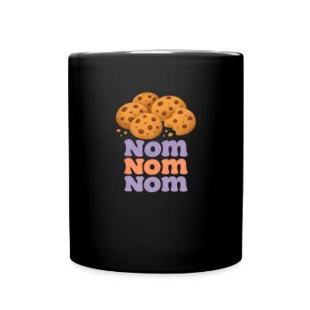 Kekse Nom Nom Nom Keksesser Keks - Tasse einfarbig - Schwarz - Vorne
