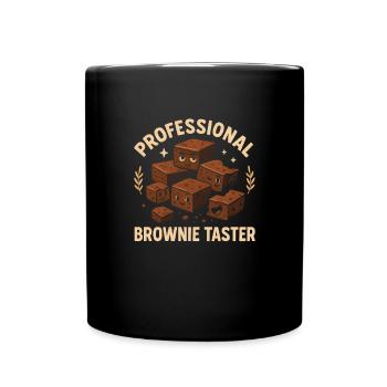 Professioneller Brownie-Verkoster Brownie - Tasse einfarbig - Schwarz - Vorne