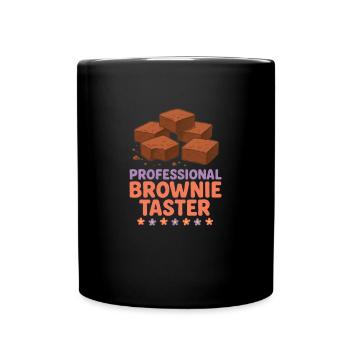 Professioneller Brownie-Verkoster Brownie - Tasse einfarbig - Schwarz - Vorne