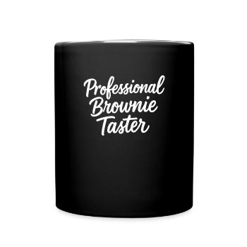 Professioneller Brownie-Verkoster Brownie - Tasse einfarbig - Schwarz - Vorne