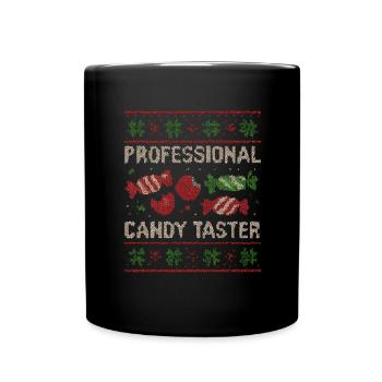 Professional Candy Taster Christmas Candy - Full Colour Mug - black - Front