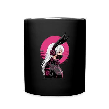 Fille cyberpunk futuriste - Mug uni - noir - Devant
