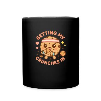 Meine Crunches im Fitnessstudio machen Lustiger Ke - Tasse einfarbig - Schwarz - Vorne