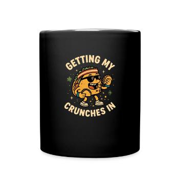 Meine Crunches im Fitnessstudio machen Lustiger Ta - Tasse einfarbig - Schwarz - Vorne