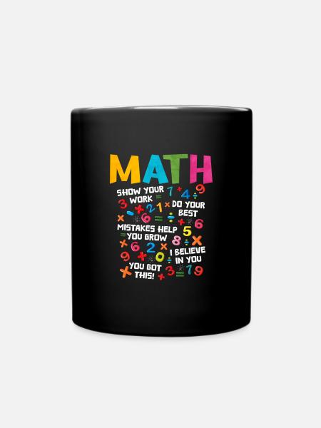 Mathe - Tasse einfarbig - Schwarz