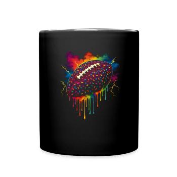 Football Tropf Fußballspieler Teen Boys Tropf - Tasse einfarbig - Schwarz - Vorne