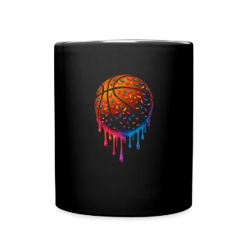 Basketball Tropf Basketballspieler Jungs Tropf - Tasse einfarbig - Schwarz - Vorne