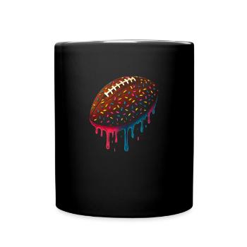 Football Tropf Fußballspieler Teen Boys Tropf - Tasse einfarbig - Schwarz - Vorne
