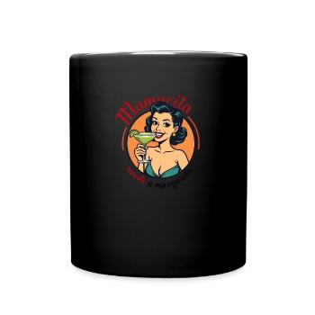 Mamacita braucht eine Margarita - Tasse einfarbig - Schwarz - Vorne