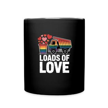 Loads Of Love Valentine's Day Love LGBTQ - Full Colour Mug - black - Front
